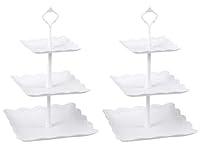 Algopix Similar Product 3 - Candora 2 Sets Plastic Cupcake Stand