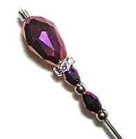 Algopix Similar Product 17 - METALLIC PURPLE Glass CRYSTAL Stick Hat
