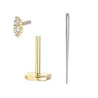 Algopix Similar Product 16 - KASFREE Sterling Silver Flat Back Stud