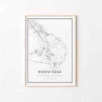 Algopix Similar Product 11 - Punta Cana Print City Map Art Poster