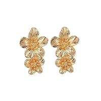 Algopix Similar Product 17 - Gold Flower Earrings Gold Flower Stud