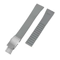 Algopix Similar Product 12 - watchdives Fluororubber Watch Strap