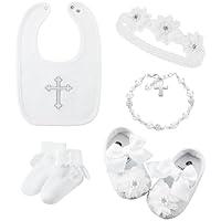 Algopix Similar Product 2 - Bunnycool 5 Pcs Baptism Bib for Baby