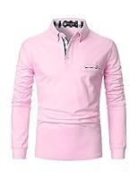 Algopix Similar Product 15 - STTLZMC Mens Long Sleeve Polo Shirts