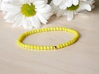 Algopix Similar Product 17 - Yellow summer bracelet  beaded summer