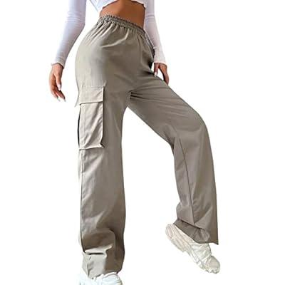 Parachute Pants for Women, Drawstring Elastic Waist Ruched Baggy Cargo  Pants Women, Jogger Y2K Pant with Pockets