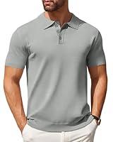 Algopix Similar Product 10 - COOFANDY Mens Knit Polo Shirt Short