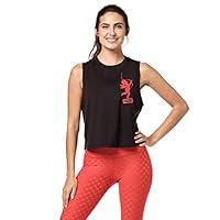 Algopix Similar Product 16 - Zumba Graphic Print Dance Fitness Tank