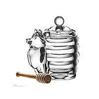 Algopix Similar Product 4 - CRISTALICA Honey Jar Storage Jar Honey