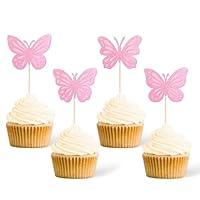 Algopix Similar Product 17 - Gexolenu 24 Pcs Butterfly Cupcake