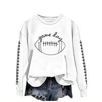 Algopix Similar Product 4 - Womens Long Sleeve Tops Football