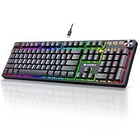 Algopix Similar Product 11 - KOORUI Gaming Keyboards104 Keys Hot