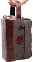 Algopix Similar Product 1 - Vintage Leather Canvas Travel Toiletry