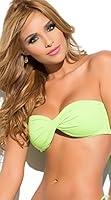Algopix Similar Product 3 - Espiral Twisted Bandeau Bikini Top