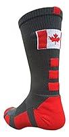 Algopix Similar Product 3 - TCK Canada Flag Baseline Crew Socks