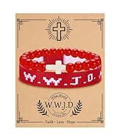 Algopix Similar Product 5 - QRH Christian Cross WWJD Bracelet WWJD