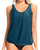 Algopix Similar Product 5 - Yonique Womens Blouson Tankini Top No