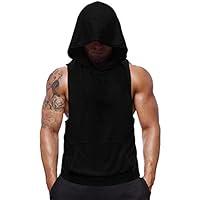 Algopix Similar Product 17 - SZKANI Mens Sleeveless Hoodie Fitness