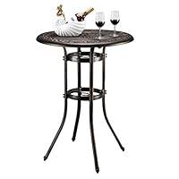 Algopix Similar Product 19 - VINGLI Outdoor Bar Table Cast Aluminum