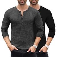 Algopix Similar Product 17 - COOFANDY Mens 2 Pack Henley Shirts