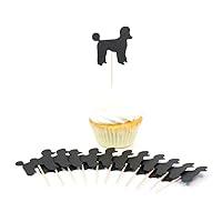 Algopix Similar Product 13 - Poodle Cupcake Toppers Set of 12 