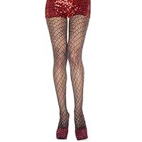 Algopix Similar Product 18 - Lurex Diamond Design Spandex Pantyhose