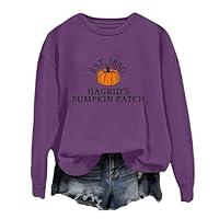 Algopix Similar Product 1 - Womens Pumpkin Sweatshirt Funny Shirts