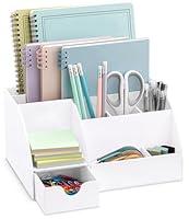 Algopix Similar Product 14 - White Desk Organizer 9 Compartments