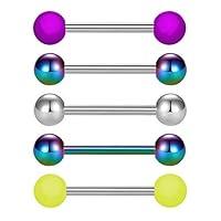 Algopix Similar Product 12 - Pierce2GO 5 PCS 14G MixColor Stainless