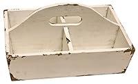 Algopix Similar Product 18 - Cream White Wood Tote with 4