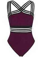 Algopix Similar Product 13 - Hilor Womens One Piece Swimwear Front
