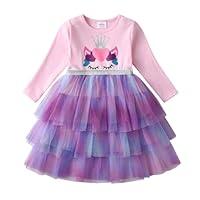 Algopix Similar Product 11 - DXTON Kids Girls Dresses Long Sleeve