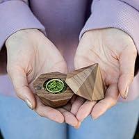 Algopix Similar Product 8 - Diamond Ring Box filled with green moss