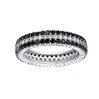 Algopix Similar Product 2 - Two Tone Black And White Pave Cubic