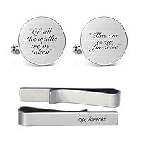 Algopix Similar Product 2 - MUEEU Father Wedding Cufflinks Engraved