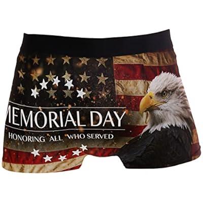 Vnurnrn Patriotic American Eagle Flag Usa Men's Underwear Boxer