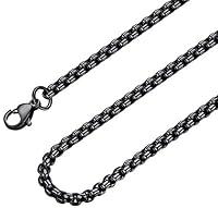 Algopix Similar Product 14 - Bowisheet 2MM Black Square Rolo Chain