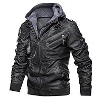 Algopix Similar Product 7 - Mens Leather Stand Up Collar Jacket 