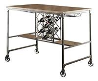 Algopix Similar Product 17 - Benzara Wood and Metal Counter Height