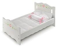 Algopix Similar Product 3 - White Rose Doll Bed with Bedding and