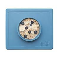 Algopix Similar Product 4 - ezpz Happy Bowl Blue  100 Silicone