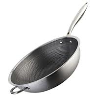 Algopix Similar Product 10 - Zerodeko Stainless Steel Wok Non Stick