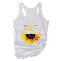 Algopix Similar Product 13 - LUDAY Women Summer Sunflower Graphic