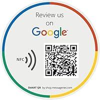 Algopix Similar Product 6 - Google Review Sticker  QR  Tap NFC 