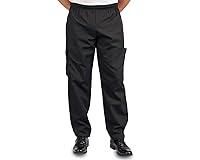 Algopix Similar Product 4 - KNG Black Baggy Cargo Chef Pants for