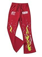 Algopix Similar Product 17 - GORGLITTER Mens Y2K Stacked Sweatpants