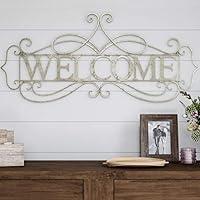 Algopix Similar Product 16 - Lavish Home Metal Cutout Welcome Wall