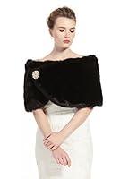 Algopix Similar Product 8 - BEAUTELICATE Faux Fur Wrap Shawl