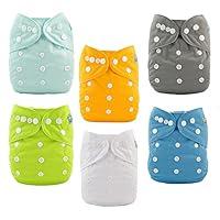 Algopix Similar Product 8 - ALVABABY Baby Cloth Diapers 6 Pack with