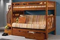 Algopix Similar Product 12 - Donco Kids Tall Mission Stairway Futon